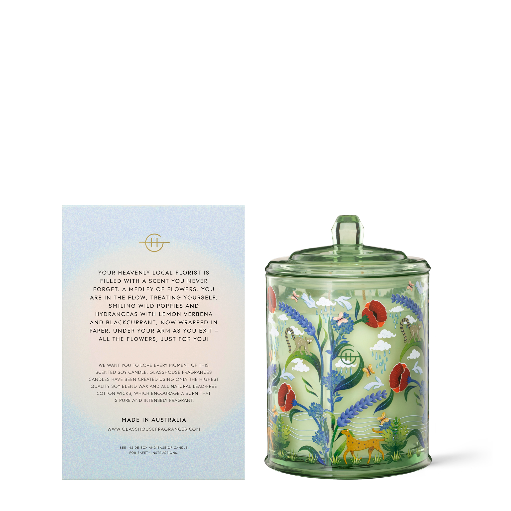 Flower Therapy 380g Soy Candle Glasshouse Fragrances - Main Image