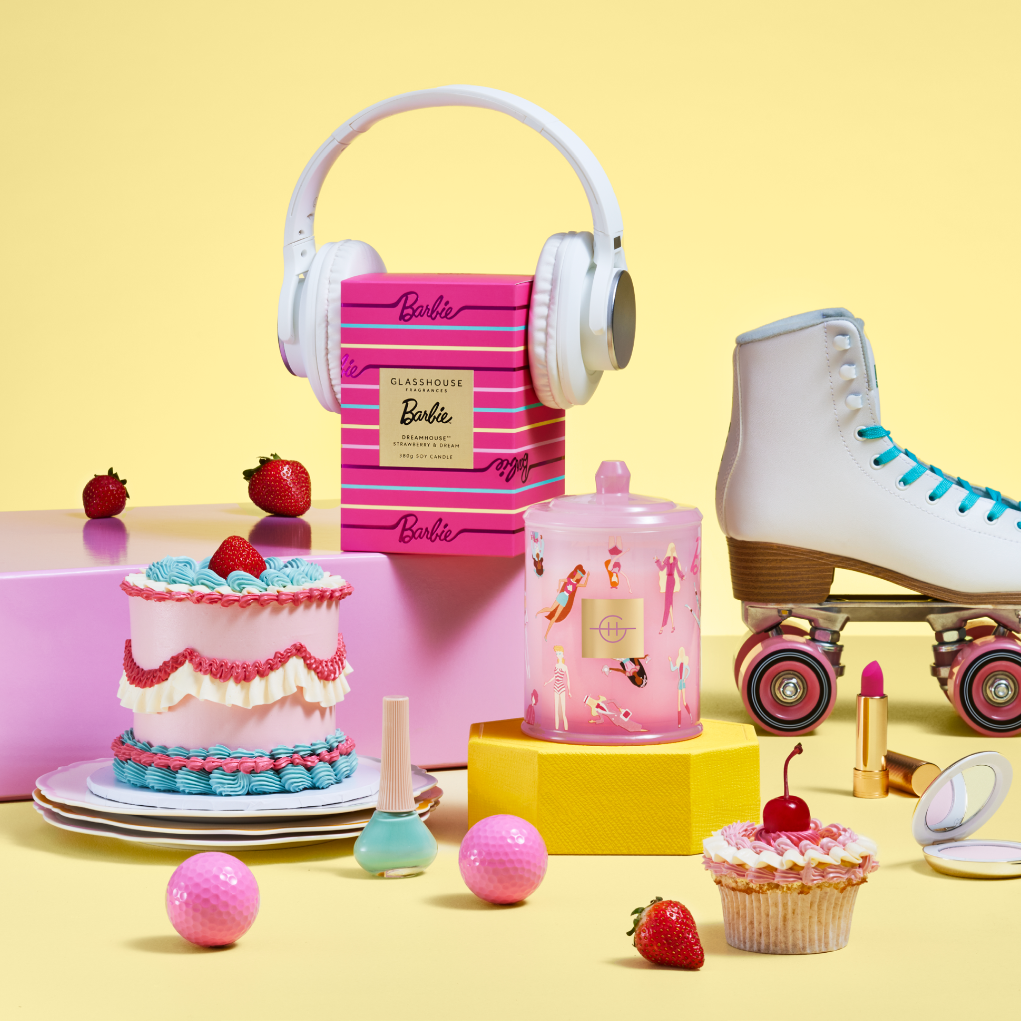 グラスハウス バービー キャンドル Barbie BARBIE™ DREAMHOUSE™- 380g Soy Candle | Glasshouse Fragrances
