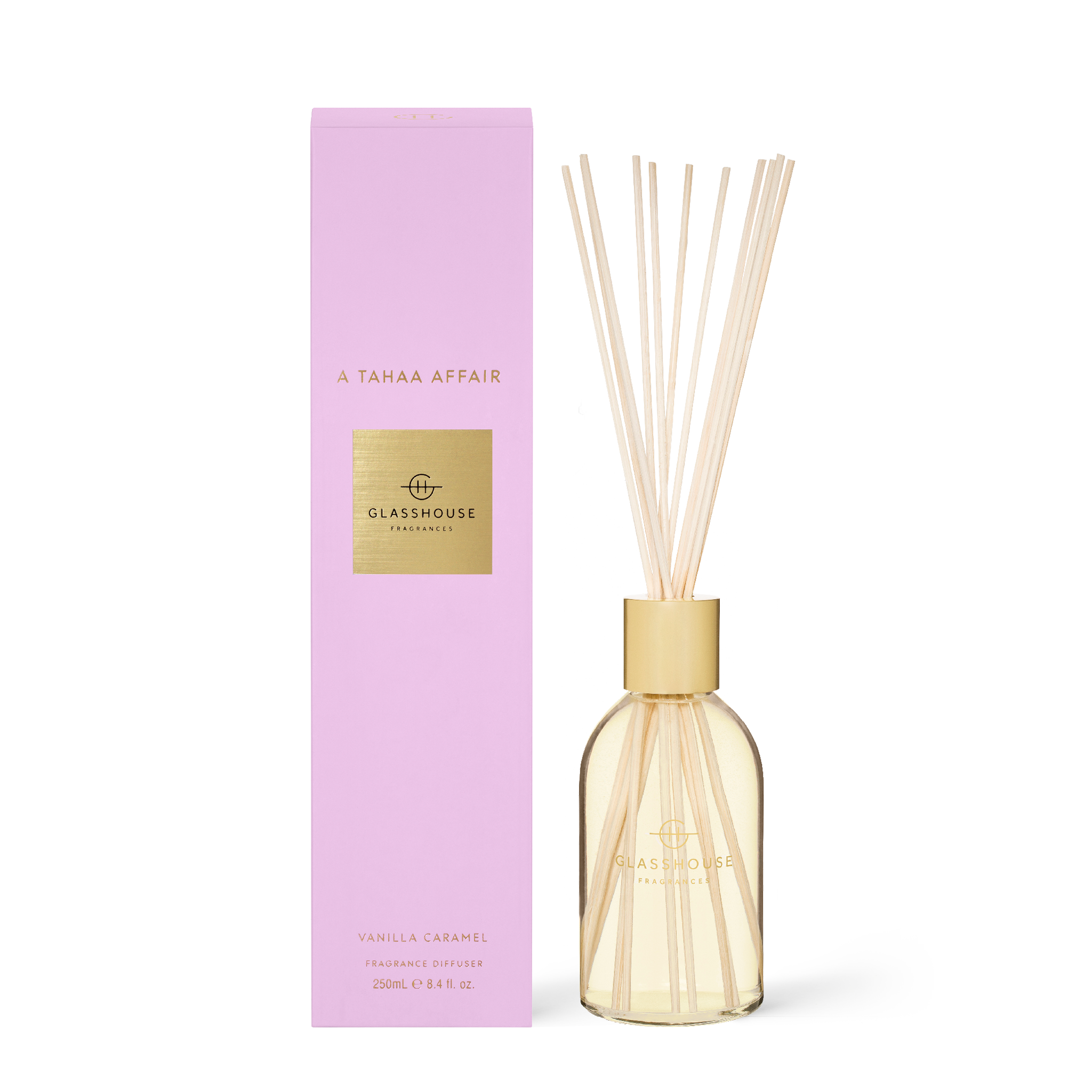 Glasshouse Fragrances A Tahaa Affair Vanilla Caramel 250ml Diffuser with box