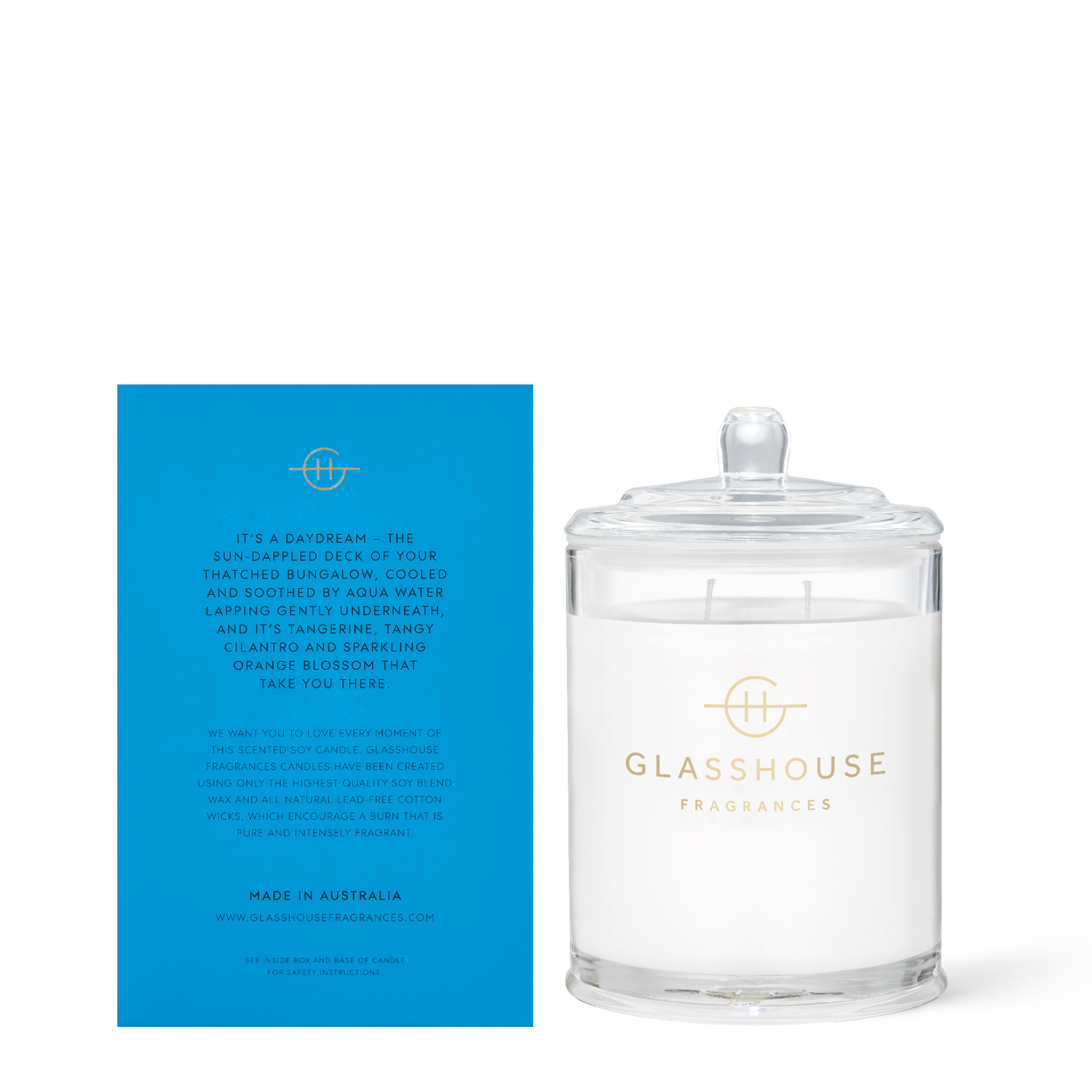 Bora Bora Bungalow 380g Soy Candle Glasshouse Fragrances