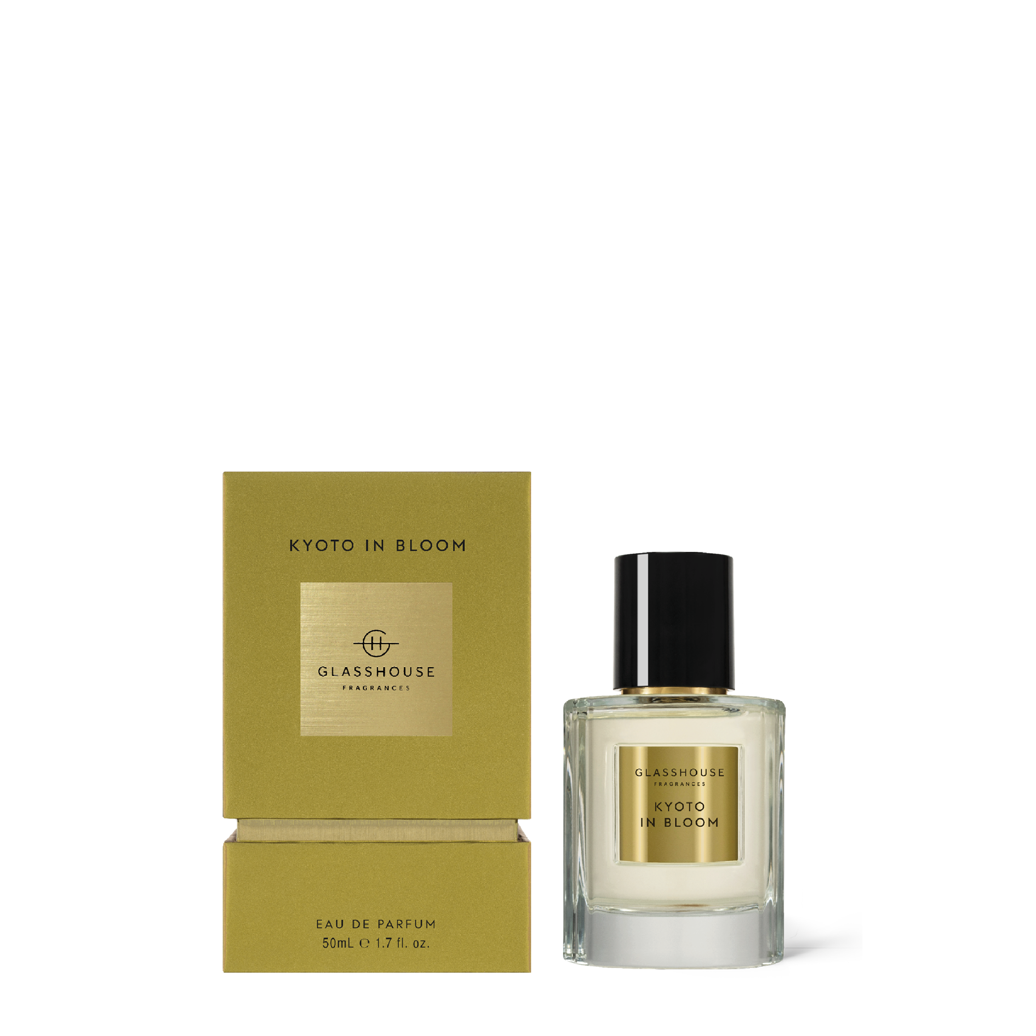 Glasshouse Fragrances Kyoto In Bloom Camellia and Lotus 50mL Eau de Parfum spray with box