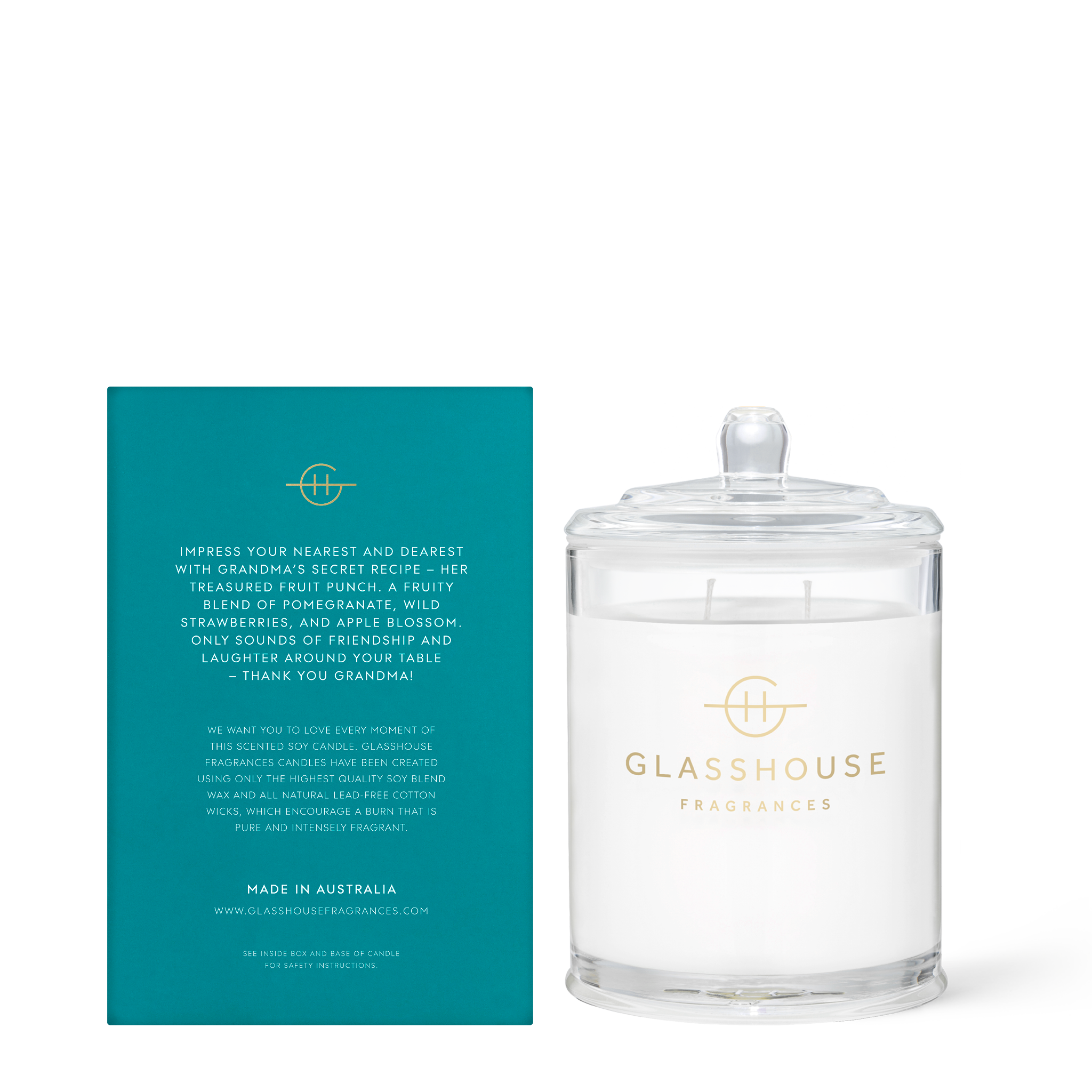 Grandma's Punch 380g Soy Candle Glasshouse Fragrances Glasshouse