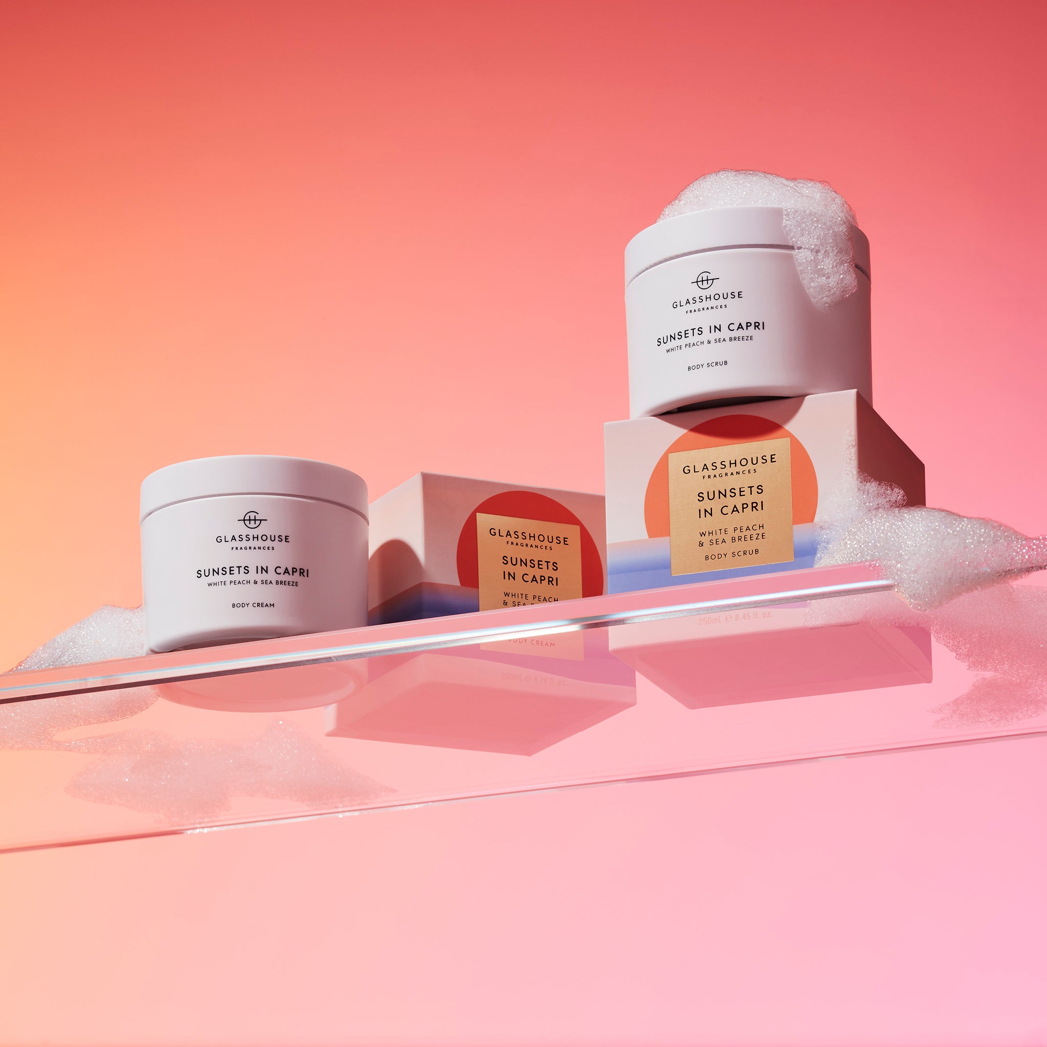 Sunsets In Capri 250ml Body Scrub Lifestyle Image