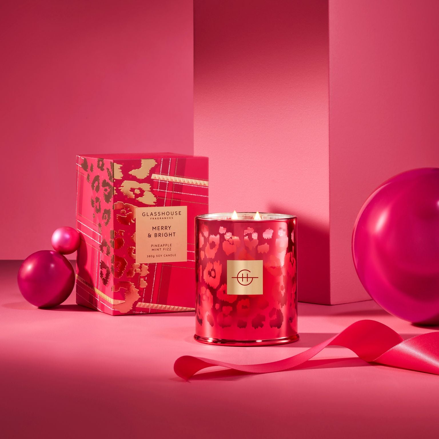 Lifestyle image of Merry & Bright 380g Tripple Scented Soy Candle