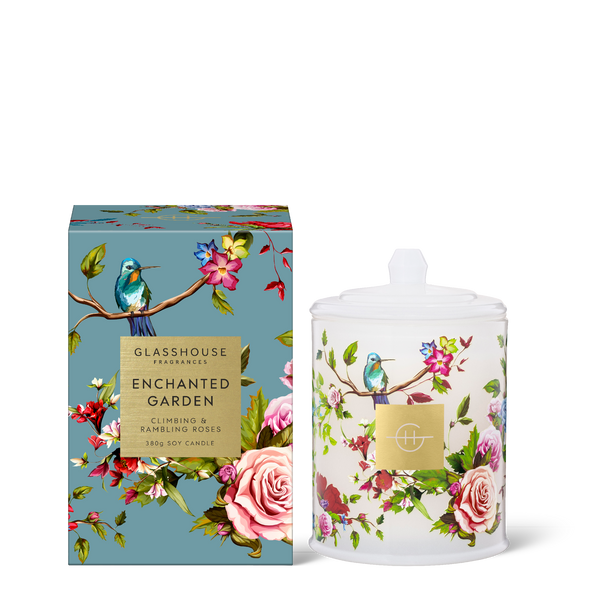 グラスハウス キャンドル 380g ENCHANTED GARDEN Enchanted Garden - 380g Soy Candle | Glasshouse Fragrances
