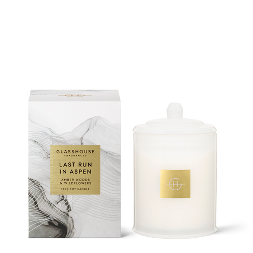 Glasshouse Fragrances Last Run in Aspen 380g Soy Candle