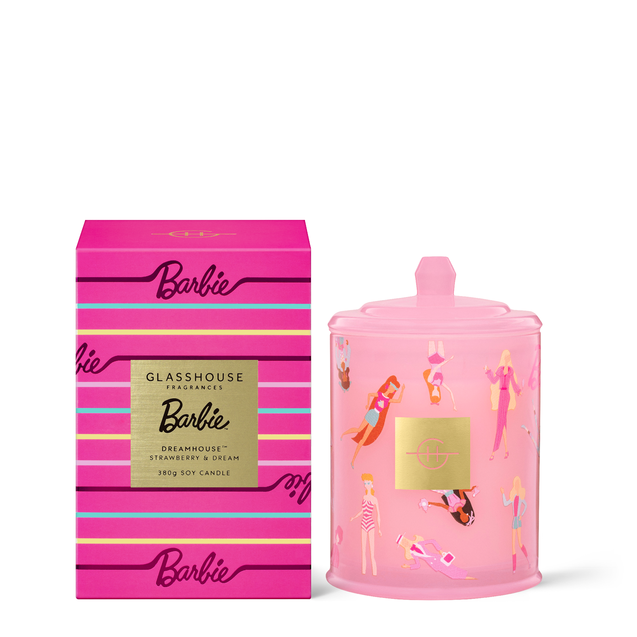 Glasshouse Fragrances Barbie™ Dreamhouse™ 380g Triple Scented Soy Candle