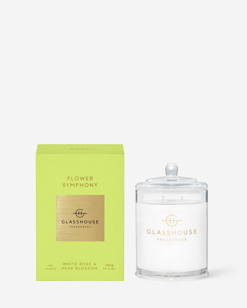 Flower Symphony - 380g Soy Candle | Glasshouse Fragrances