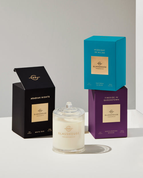健康用品 グラスハウス キャンドル 380g sacred hollow
