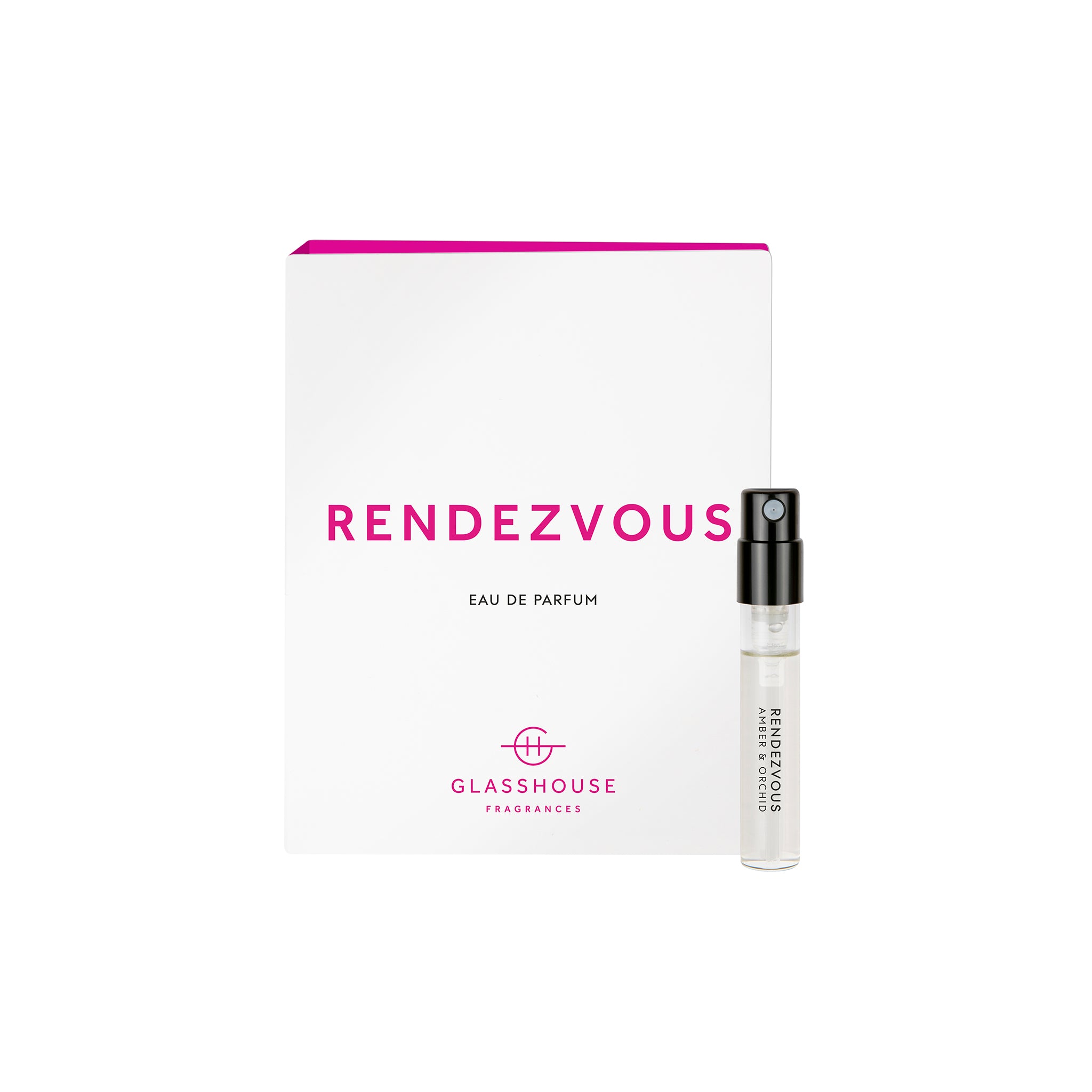 Glasshouse Fragrances Rendevous Amber and Orchid 1.8mL Eau de Parfum Sample with box