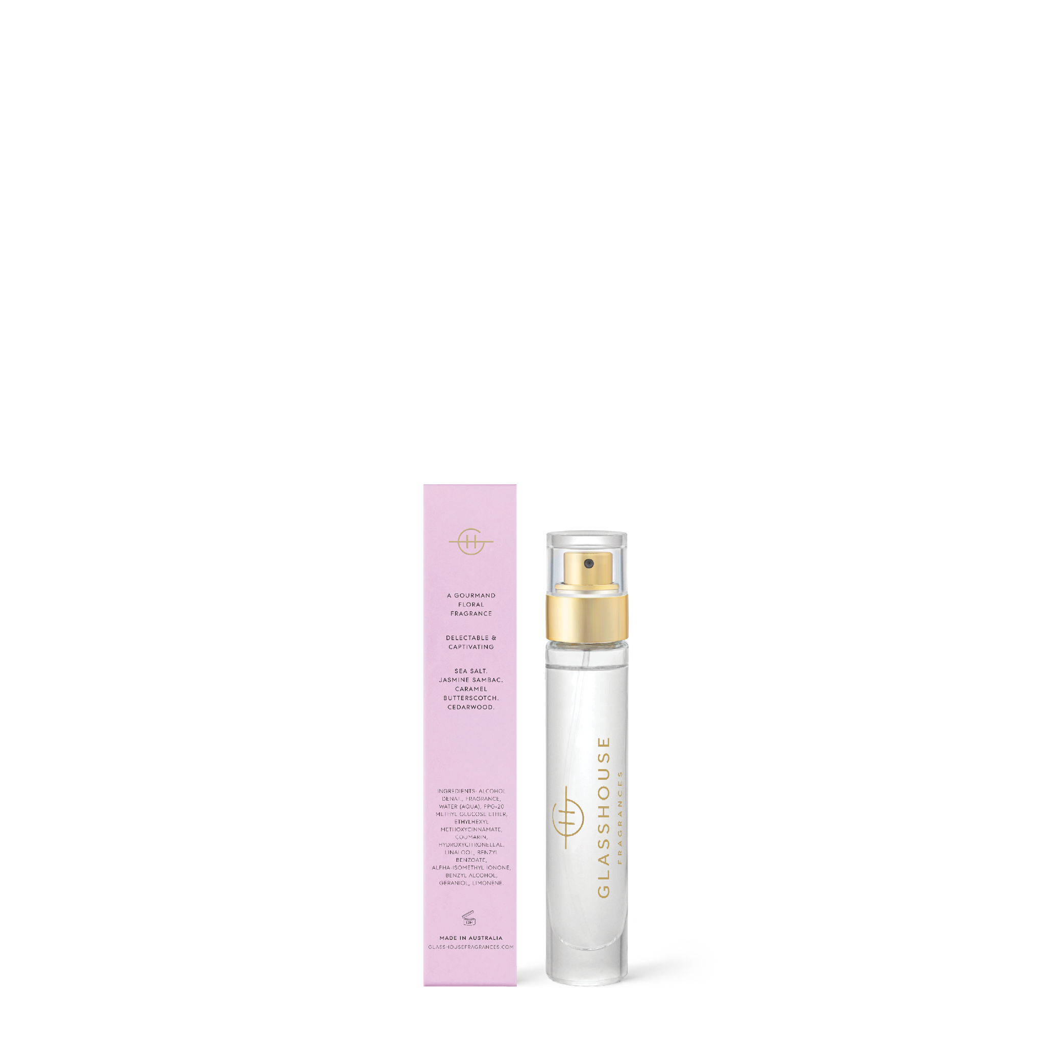 Glasshouse Fragrances A Tahaa Affair Vanilla Caramel 14mL Eau de Parfum Spray with box - Back of product shot